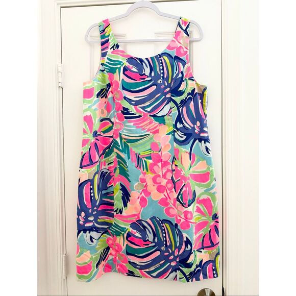 Lilly Pulitzer Womens Multicolor Exotic Garden Cathy Shift Dress Size 14 - Picture 1 of 6